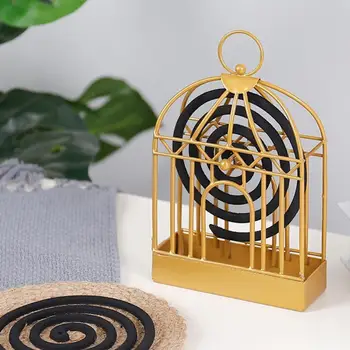 

Nordic Minimalist Style Iron Bird Cage Mosquito Coil Stand Creative Home Summer Mosquito Coil Bedroom Desktop Decoration Decro