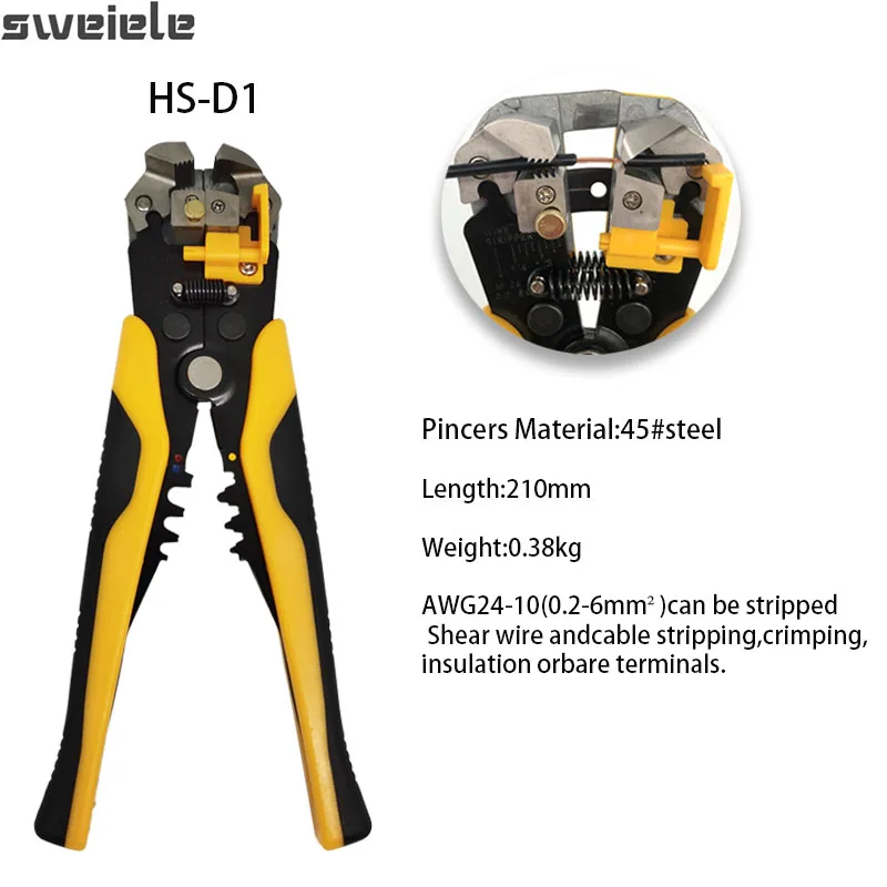 Multifunctional Automatic Wire Stripper  Cable Cutting Crimping  Terminal 0.2-6.0mm² Professional Electrician  Wire Tool woodworking plane Hand Tools