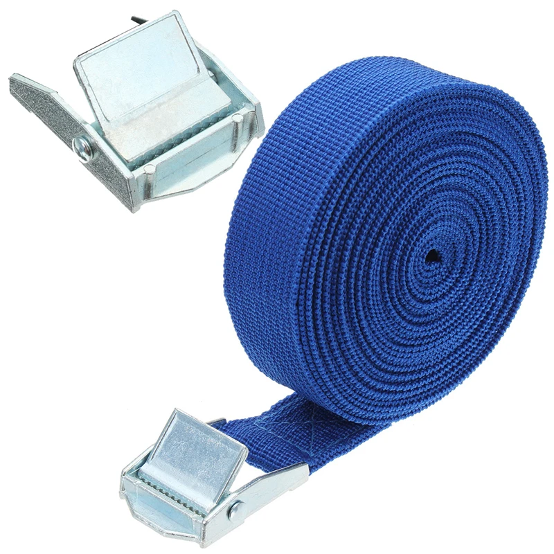 2Pcs 5 Meters Tensioning Belts Adjustable Cargo Straps Ratchet Tie-Down Belt for Car Motorcycle Bike Luggage Bag Bind Belts