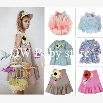 

2020 Summer New Girls casual dresses toddler girl clothes chirstmas Girls Cute Flower Dress Embroidered Vest Dress L184