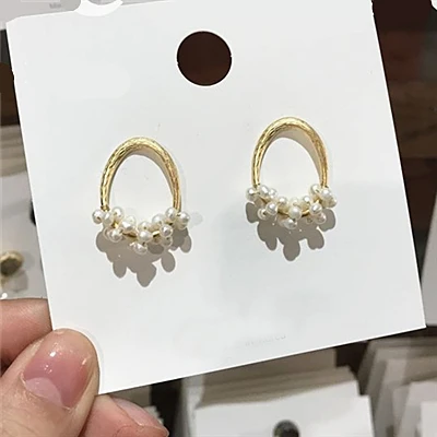 Женские серьги капельки AOMU из стерлингового серебра S925 пробы с золотым металлом