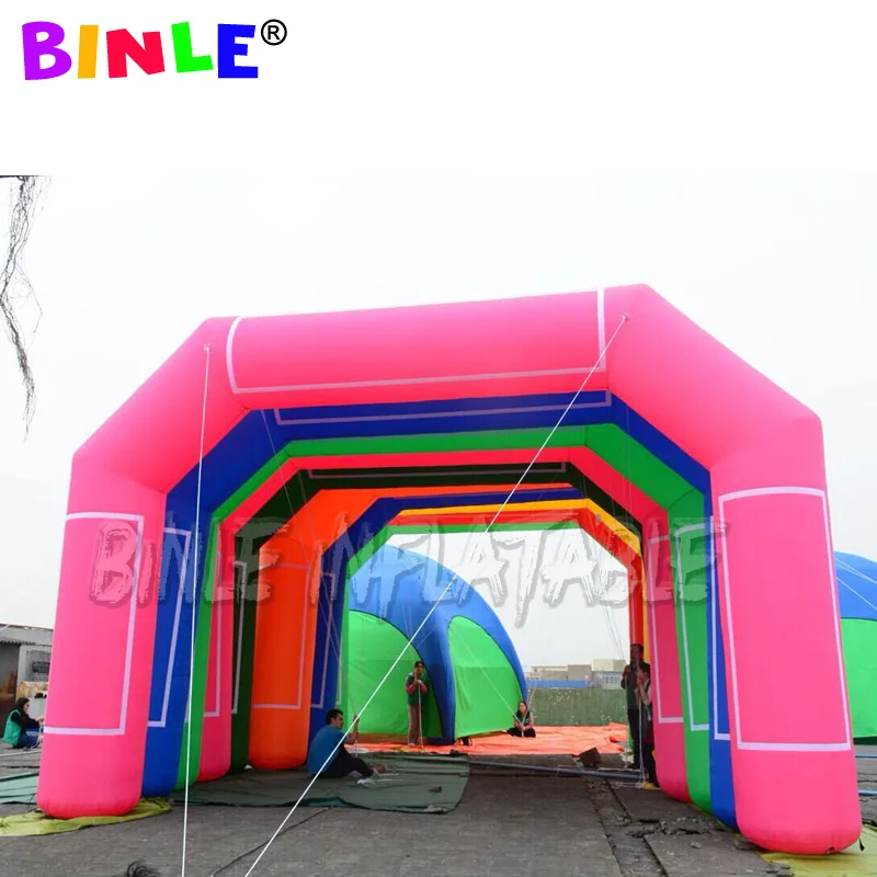 Outdoor event inflatable entrance START/FINISH race arch with customized banners