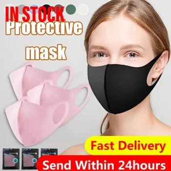 

3pc 3 Layer Health Cycling Anti-dust Cotton Mask Women Men Ice Silk Breathable Mouth Cover Face Mask Respirator Mascarilla