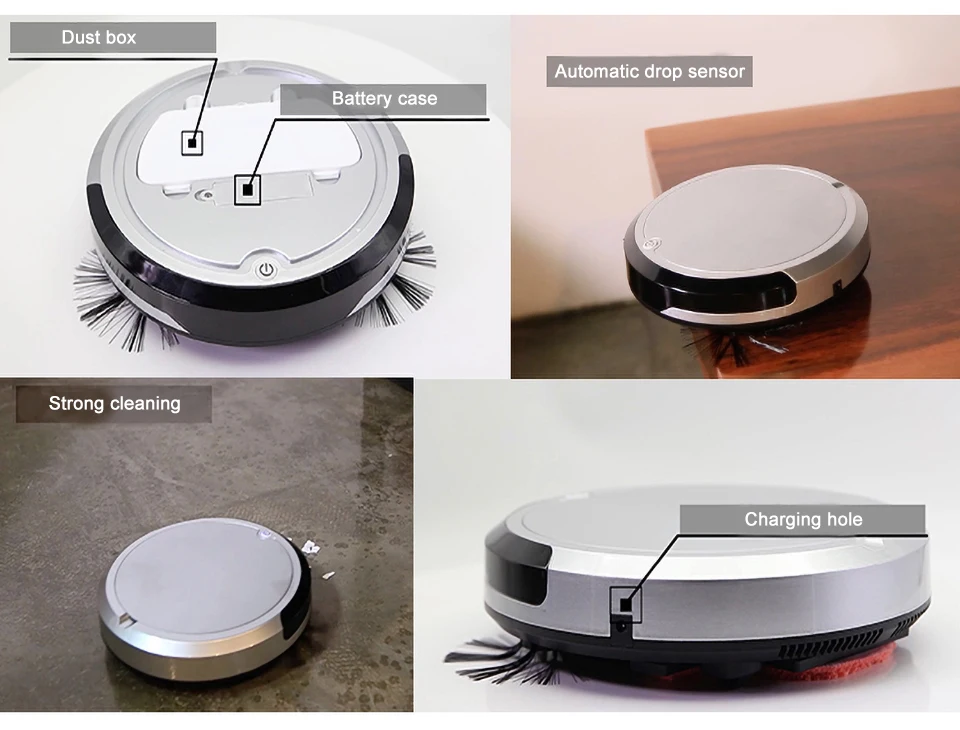 Перезаряжаемый умный пылесос, робот для уборки и уборки, Беспроводная Автоматическая уборочная машина для уборки пыли, анти-капля для уборки дома
