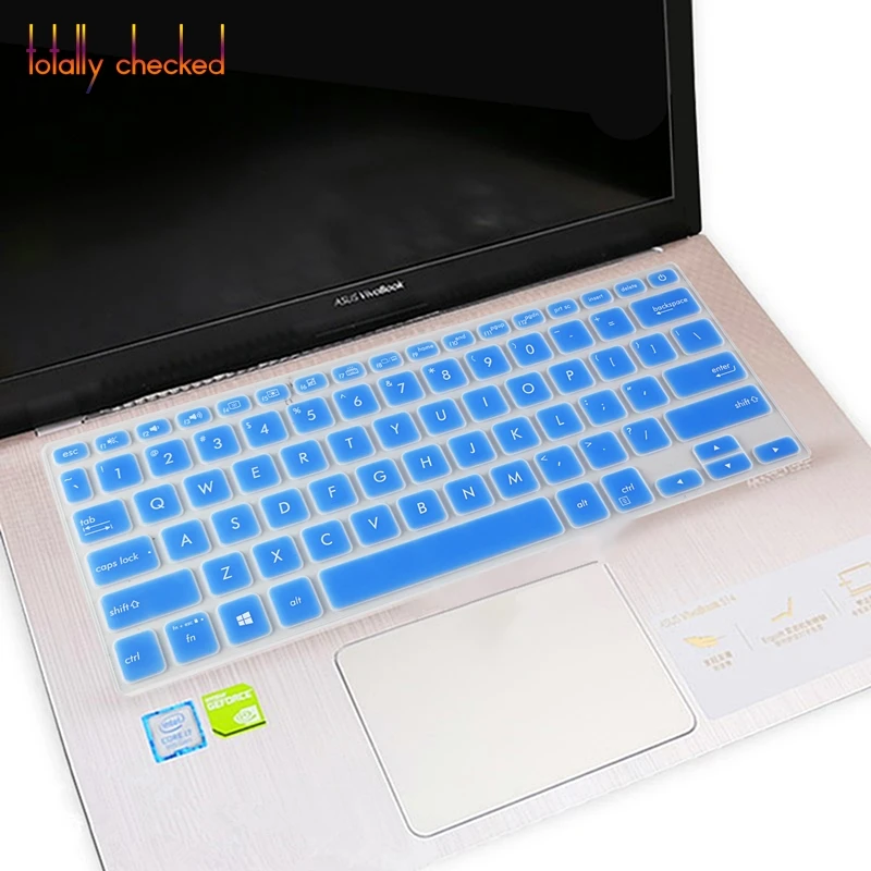 Силиконовая защита для клавиатуры ноутбука кожного покрова для Asus VivoBook F412 мкА F412DA F412u F412 мкА DA U 14 дюймов - Цвет: blue