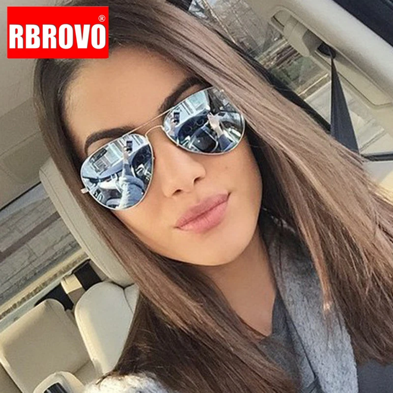 RBROVO 2021 Classic Driving Women Sunglasses Metal Glasses Men Shopping Street Beat Mirror Classic Oculos De Sol Gafas UV400 round sunglasses