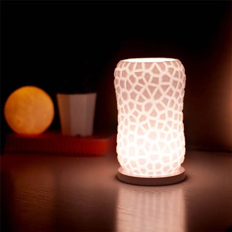 

Drop Ship 3D Print LED Night Light Lamps USB Holiday White Warm Decoration Changeable Stepless Dimming Desk Table Night Lamp