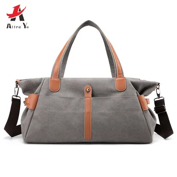 

Attra-Yo 2020 New Retro Canvas Bag Women Bag Fashion Large Capacity Travel Bag Shoulder Large Bag Trave Portable High Quality