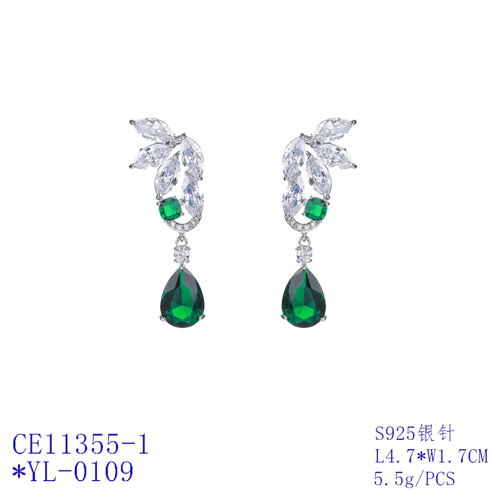 Cubic Zircon CZ Earrings for Wedding Bride Crystals Dangle Earring for Women,Fashion Jewelry Accessories CE11355