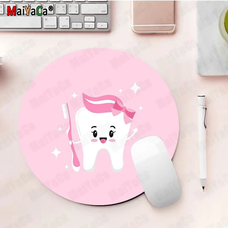 Boy Gift Pad Cute Tooth Natural Rubber Gaming mousepad Desk Mat gaming Mousepad Rug For PC Laptop Notebook
