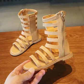 

Hot Sell Summer Fashion Roman Boots High-top Girls Sandals Kids Gladiator Sandals Toddler Child Sandals Girls High Quality Shoes
