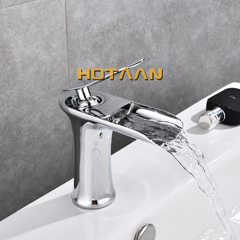 Chrome torneira do banheiro cachoeira bacia sink