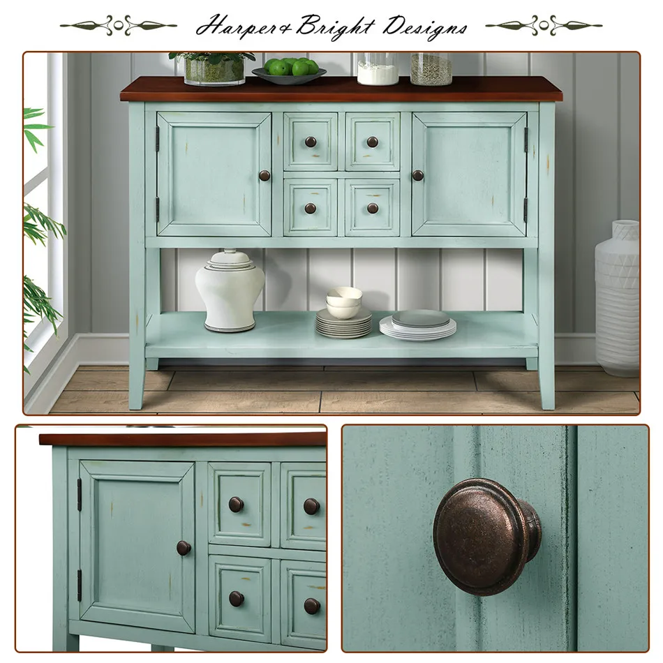 

Cambridge Series Buffet Sideboard Console Table with Bottom Shelf Dining Table Home Furniture Sideboard MDF Panels Wood frame