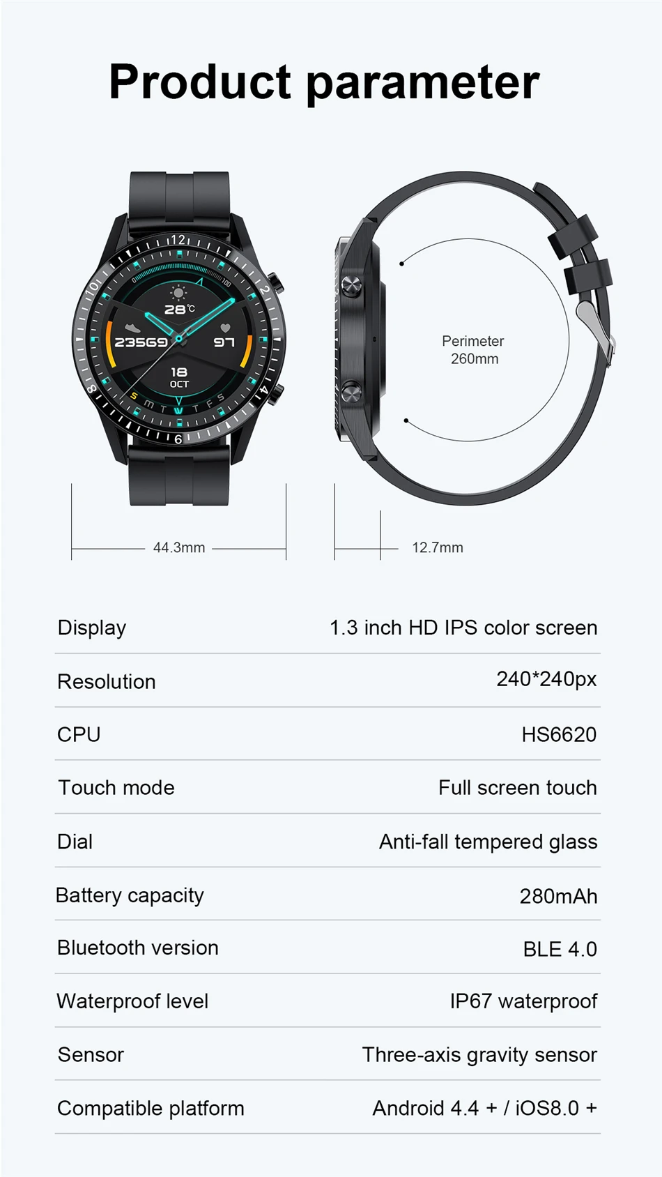 2021 Smart Watch Phone Full Touch Screen Sport Fitness Watch IP67 Waterproof Bluetooth Connection For Android Ios Smartwatch Men