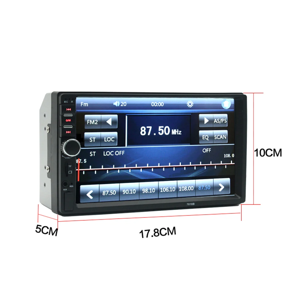 Автомобильный MP5 автомобильный медиаплеер двойной Dins USB Bluetooth аудио Радио Multimidia 12