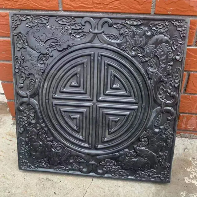 40 Cm /15.74In Slip Petever Penész Kínai 3D Geo Clragon Design Texture Square Strong Abs Beton Vastag Járda - Image 5