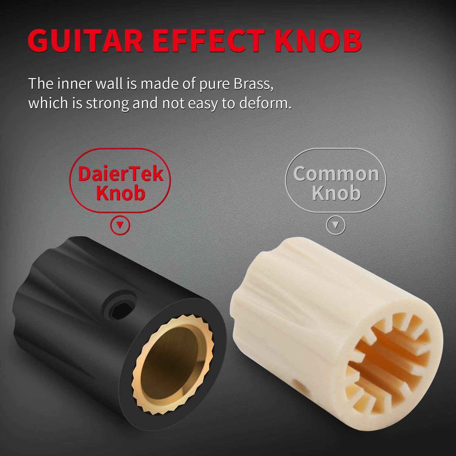 100PCS KN-1900H-S DAVIES 1900H Clone Pedal Volume Knobs With Brass Insert guitar control knobs