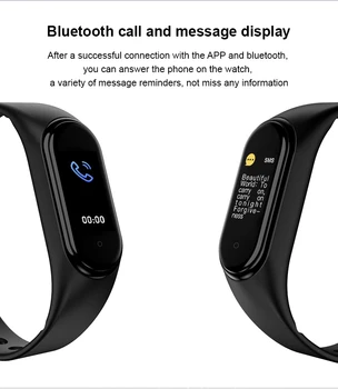 

Health Wristband M5 Smart Bracelet Bluetooth Call/Music Smart Band Waterproof Heart Rate Blood Pressure