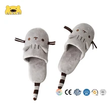 Обувь с котом; тапочки для мальчиков, девочек, женщин и мужчин; коллекция года; домашние Нескользящие сандалии с животными; обувь для мужчин и женщин; милые домашние тапочки