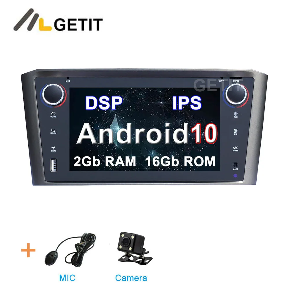 Android 10,0 dvd-плеер автомобиля стерео Gps Multimedio для Toyota Avensis T25 2002-2008 - Цвет: 2G CAMERA DSP