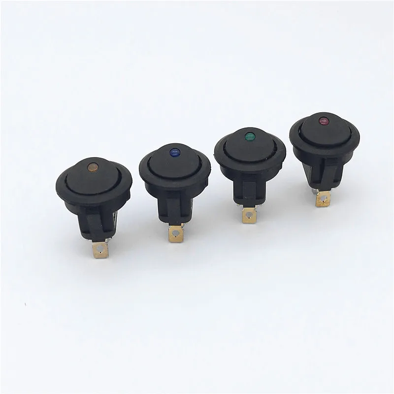 

Manufacturers Direct Selling 12V Switch LED Light Ship Type Switch with Cat's Eye Circle Fisheye 20A12VDC Rocker Switch