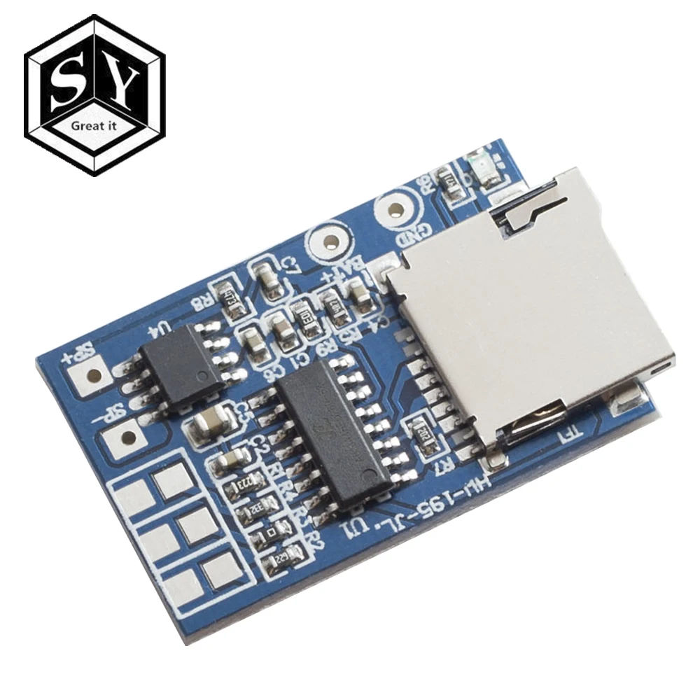 1 шт. Great IT GPD2846A TF карта MP3 декодер плата 2 Вт модуль усилителя для Arduino GM модуль питания