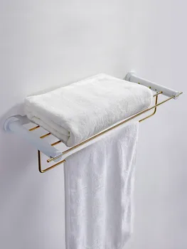

Solid Brass Bath Hardware Set Towel Rack Towel Bar Paper/Tissue Holder Robe Hooks Nail Punched Luxury Bathroom Accessories