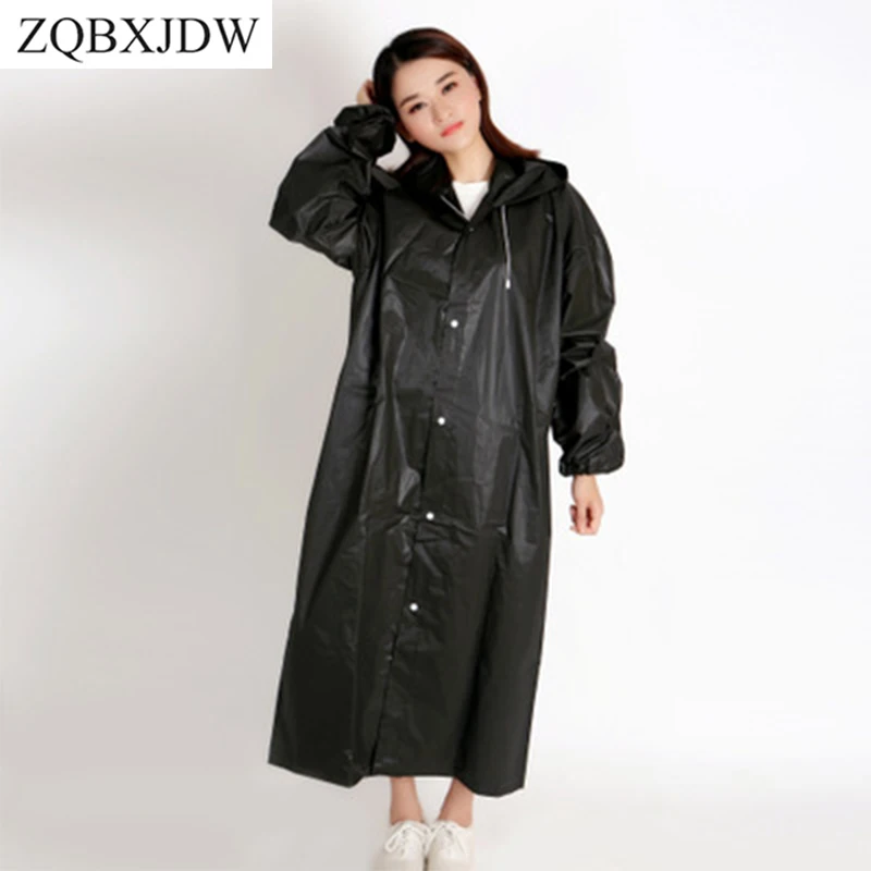 ZQBXJDWFashion EVA мужской и женский плащ Толстый водонепроницаемый плащ пончо пальто для взрослых прозрачный походный плащ с капюшоном комплект