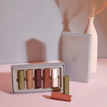 

5 Colors Matte Lipstick Set Fog Velvet Lip Gloss Moisturizer Lip Stick for Girls Q0KD