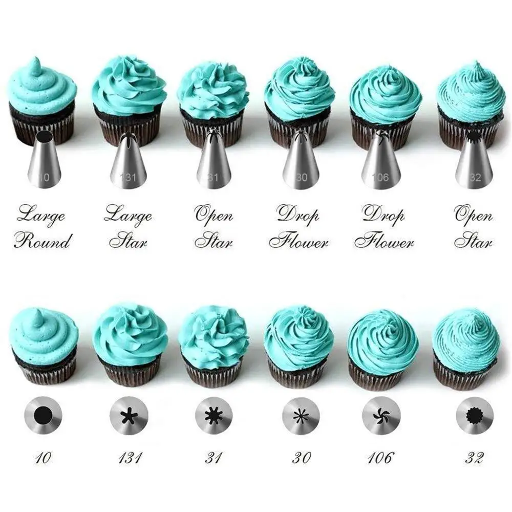 Icing Piping Nozzles Pastry Tips Cake Sugarcraft Decorating Bakery Tools Cake Decorating Tools Stainless Steel