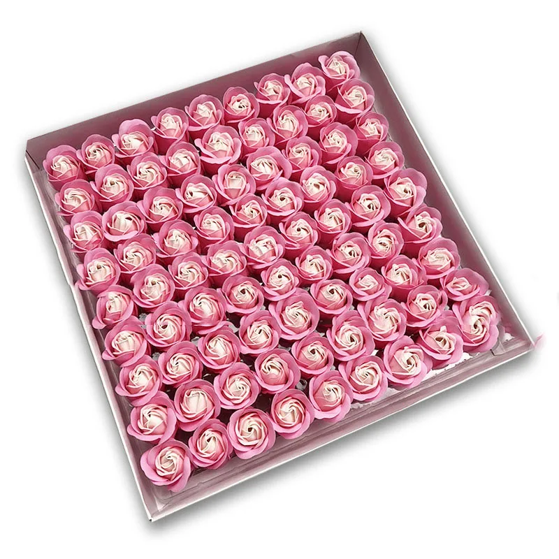 pink mix 81 шт./лот, цветочное мыло в виде розы для тела, ароматическое мыло в виде Розы, подарок на свадьбу, День святого Валентина - Цвет: pink mix