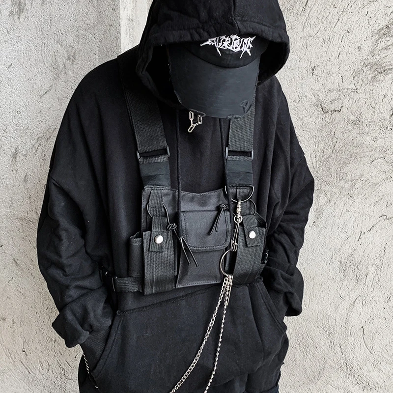 Мужская модная тактическая нагрудная сумка Diablo функция al нагрудная сумка Уличная Хип-Хоп сумка Регулируемый жилет пакет Kanye West