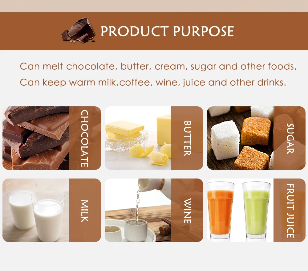 ITOP Electric Chocolate Cheese Melting Machine Ceramic Non-Stick Pot Chocolate Tempering Cylinder Melter Pan Ship From Germany