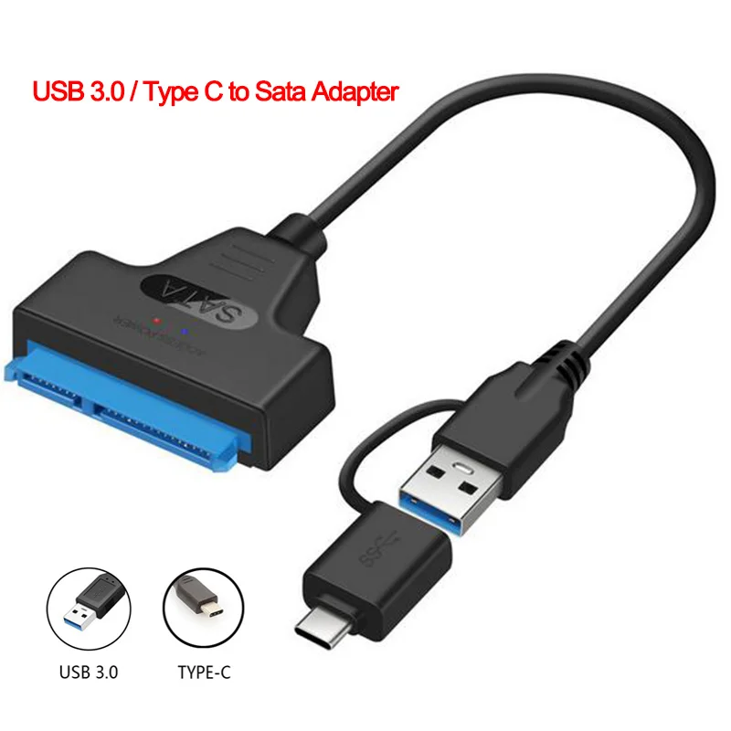 Кабель USB 3 0 SATA адаптер Sata к до 6 Гбит/с для 2 5-дюймового внешнего жесткого диска SSD 22