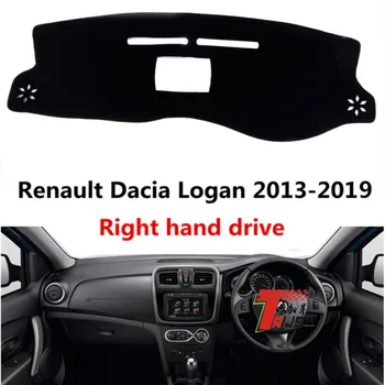 

TAIJS car dashboard Sun Protective cover for Dacia Loagn 2013-2019 right hand drive Auto dashboard mat pad for Reanult Logan