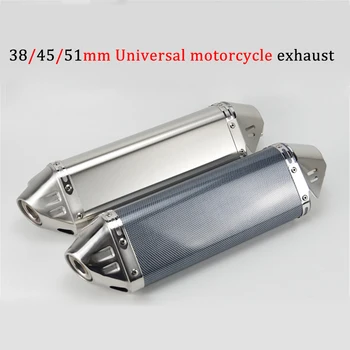 

38mm 45mm 51mm Universal motorcycle exhaust for R6 Z900 er6n zx6r s1000RR xmax R6 carbon fiber muffler escape with DB killer