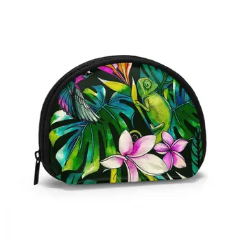 

Cosmetic Bag Tropical Humming Bird Lizard And Flowers Women Makeup Bag Travel Organizer Toiletry