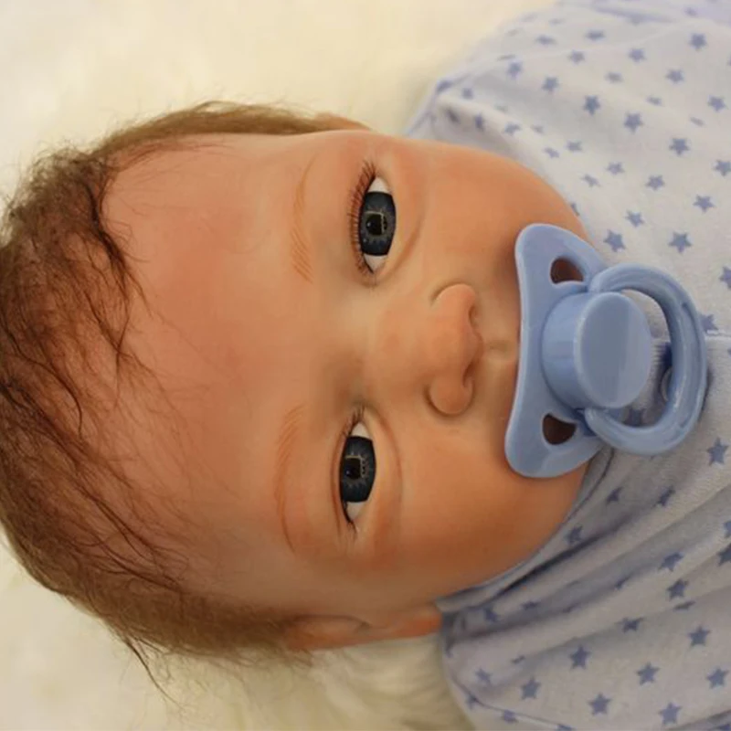 18 дюймов Bebes кукла новорождённого Кукла полностью силиконовая виниловая перерожденные куклы младенцы, Реалистичная игрушка для детей день Святого Валентина подарки жив реалистичные