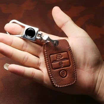 

Leather Car Key Case Keychain Covers Protector Protection Accessories For Kia Optima K3 K5 Sportage 2016 2017 2018
