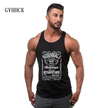 

summer 2019 printed Breaking Bad Heisenberg letter Tank Top Mens Bodybuilding Stringers Tank Tops workout Singlet Sleeveless Shi