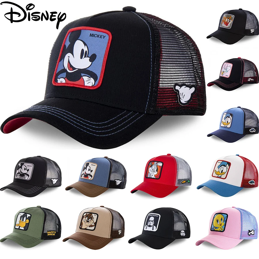 Бейсболка Disney брендовая Кепка с рисунком Дональда летняя мультяшная сетчатая
