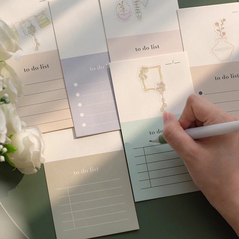 

Creative Pocket Paper Memo Pad Notepad Stationery Scrapbooking Stickers+Memo Notes To Do List Tear Checklist Note Pad