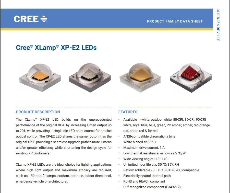 CREE XPE2 XP-E2 3W Led на 8 мм 10 мм 12 мм 14 мм 16 мм 20 мм печатной платы