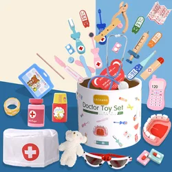 Kit de jeu de simulation de médecin Portable en bois, jouets éducatifs pour filles de 4 à 5 ans, développement des intérêts 