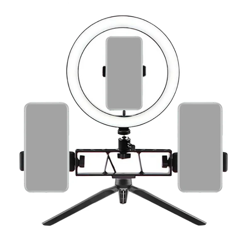 LED Fill Light Bracket Portable 26cm Ring Three-Position Machine Selfie Tripod Video Live | Электроника
