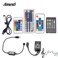 USB RGB светодиодный контроллер Bluetooth Музыка 5 в 12 В 24 В USB мини IR RF беспроводной пульт дистанционного управления для 5050 2835 RGB Светодиодные полосы света