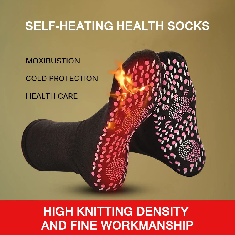

1 Pair Self-Heating Socks Tourmaline Self-Heating Socks Outdoor Sports Winter Warm Massage Anti-Freezing Magnetic Therapy Socks