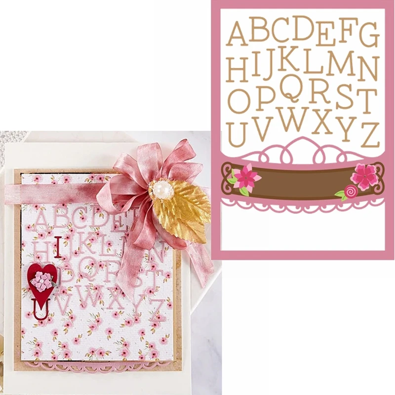 

A-Z Alphabets In Vintage Frame Metal Cutting Dies Rectangle Vintage Frame&26 Alphabets Die Cuts For Card Making DIY New 2019