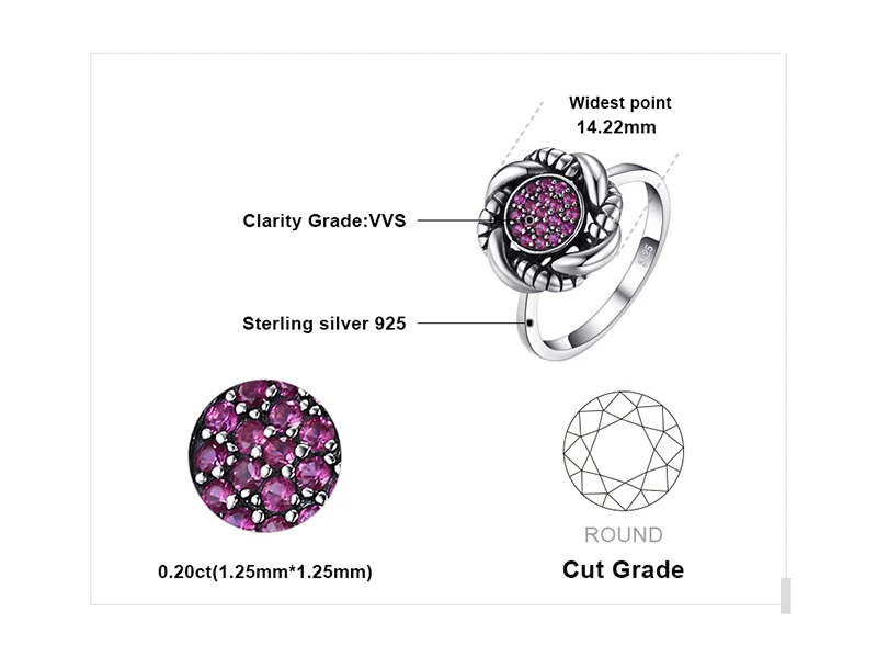 Jewelrypalace Винтаж 0.2ct создан красный рубин Проложить Кольцо стерлингового серебра 925 Свадебные Обручальные кольца бренд Красивые ювелирные изделия для Для женщин