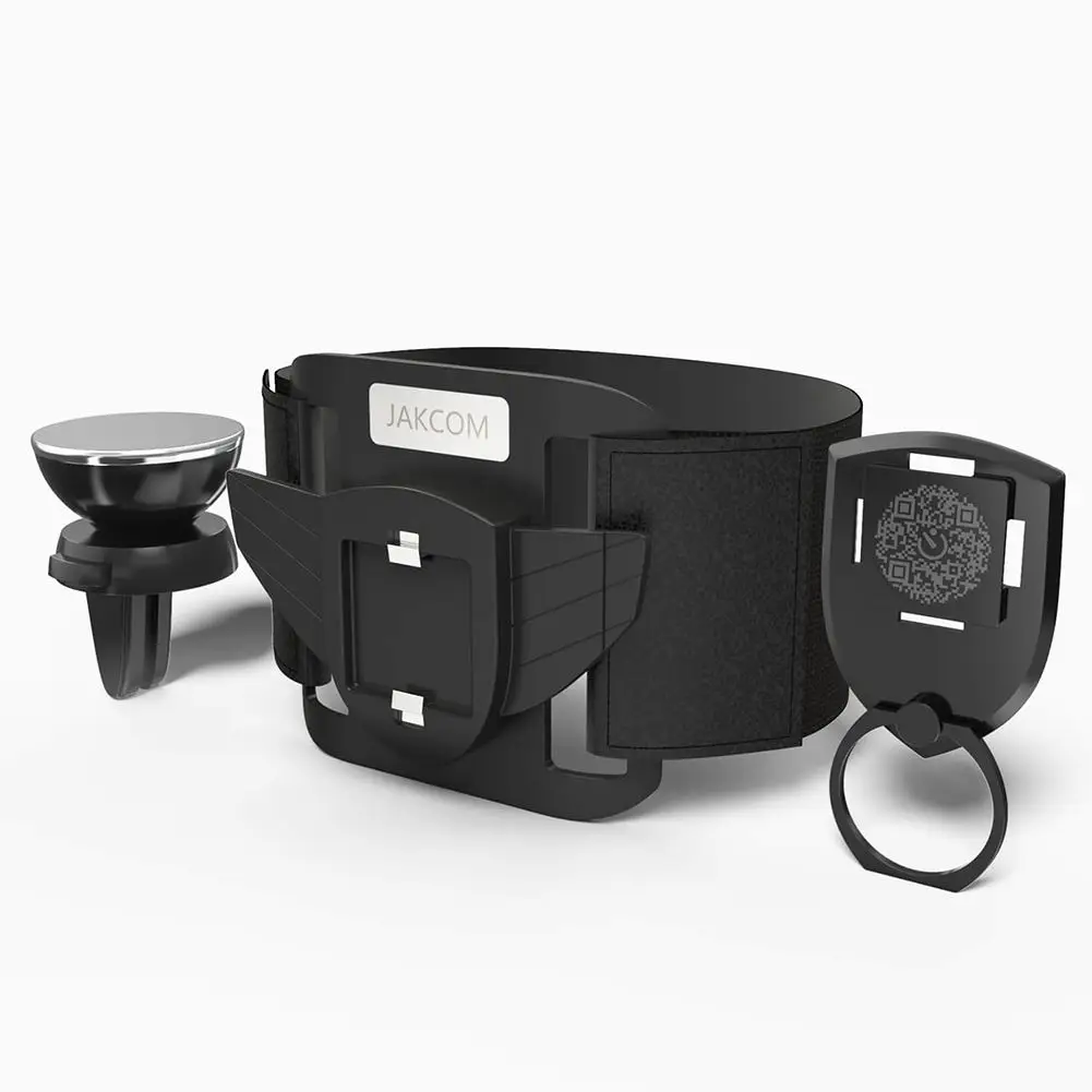 

JAKCOM SH2 3-in-1 Smart Holder Set Multi-Functional Armband 360 Degree Rotation Car Phone Holder Finger Ring Holder